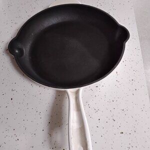 Non-Stick Black Frying Pan with White Handle